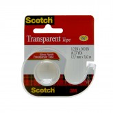 Лента SCOTCH Transparent клейкая канцелярская прозрачная на мини-диспенс.12,7ммx7,62м